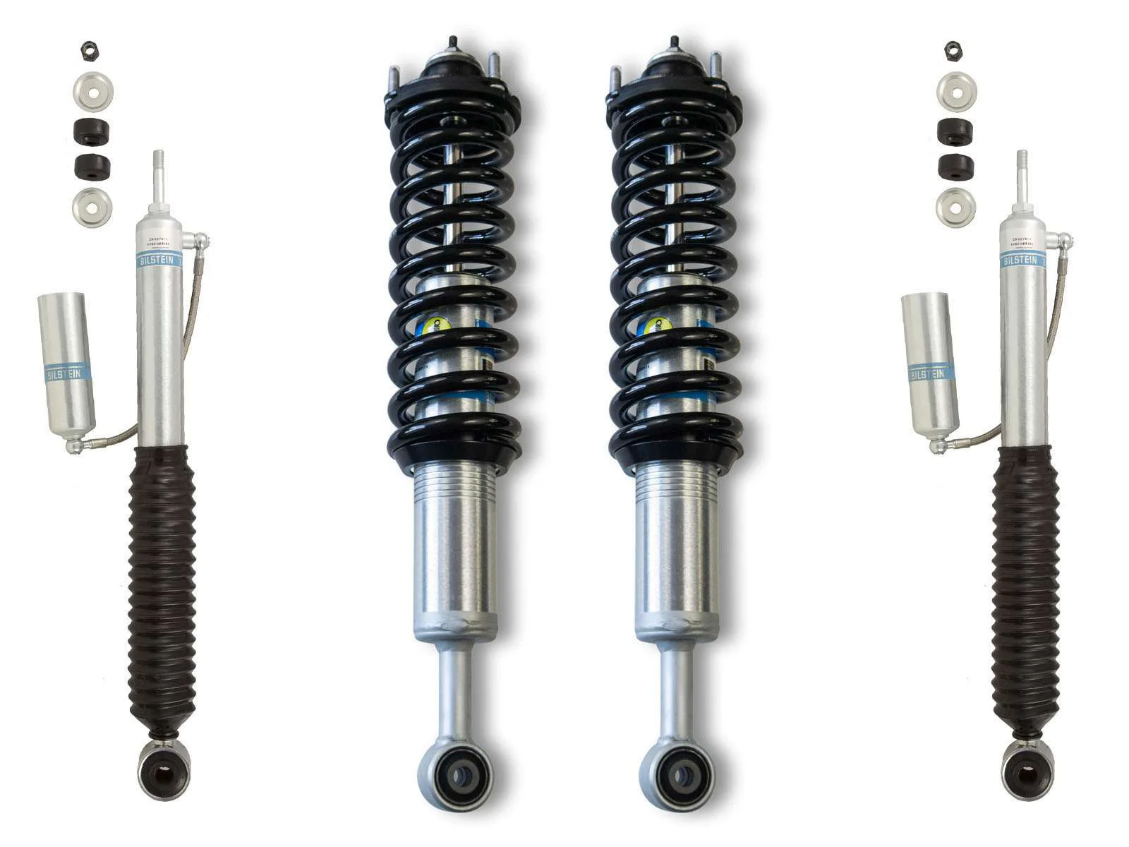 Bilstein 6112 Strut & Spring Assembled + Rear 5160 Reservoir Shocks Set for 2007-2009 Toyota FJ Cruiser Heavy Load 4WD - Image 5